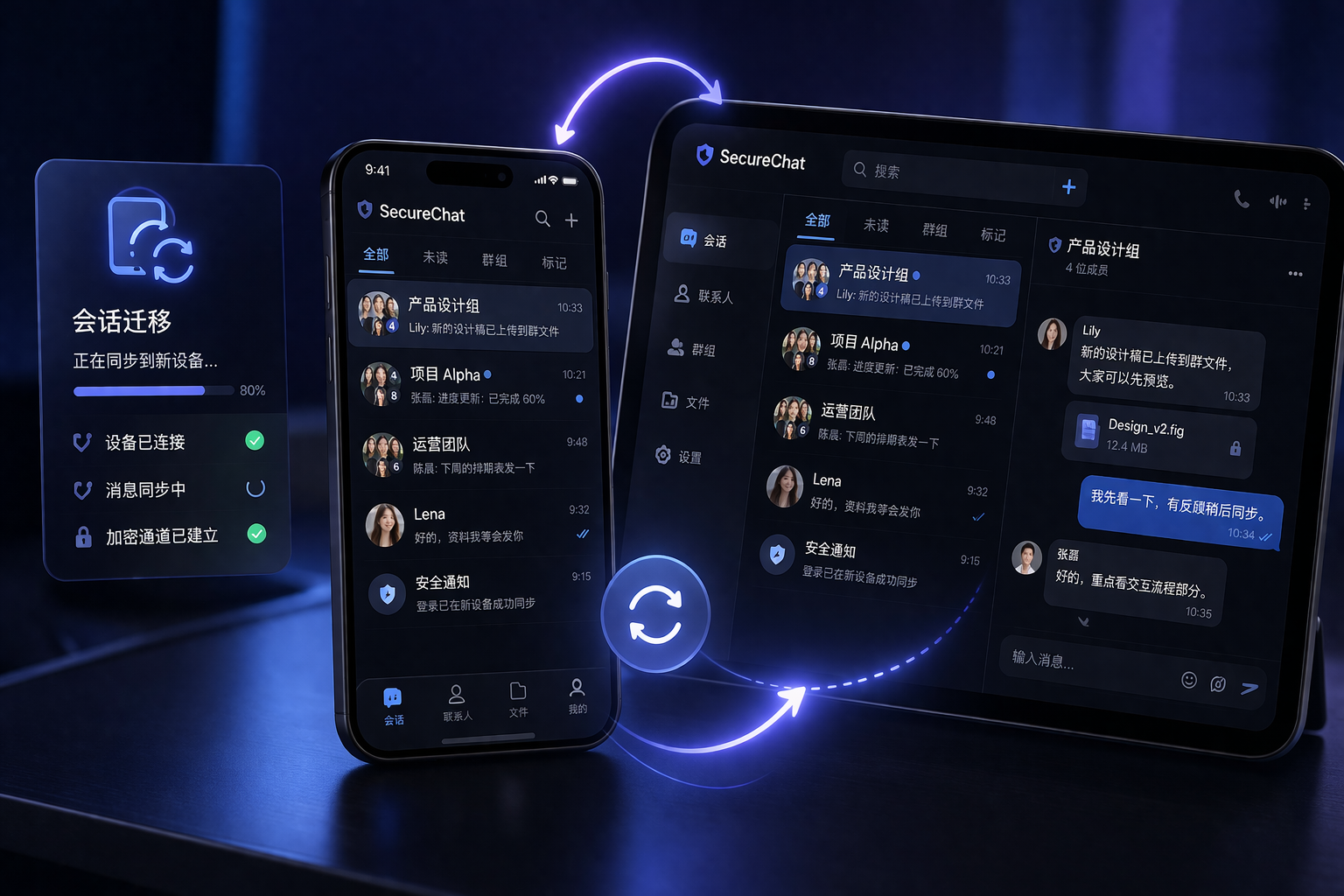 SafeW 跨地区沟通场景